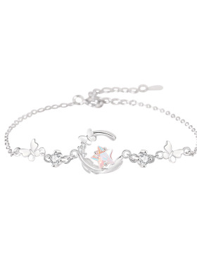 925纯银羽化成蝶手链女轻奢小众