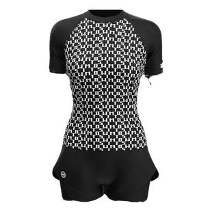 TOSWIM泳衣女夏短袖游泳衣分体泳装短裤遮肚显瘦保守微胖大码度假