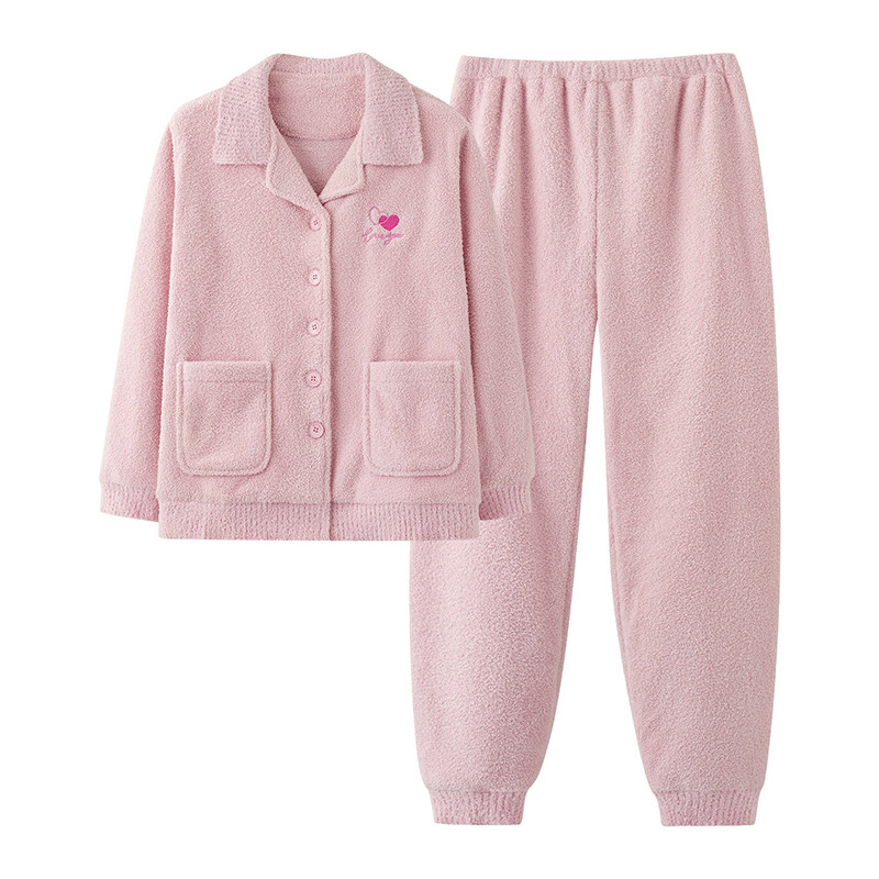 珊瑚绒女冬季加厚保暖新款家居服