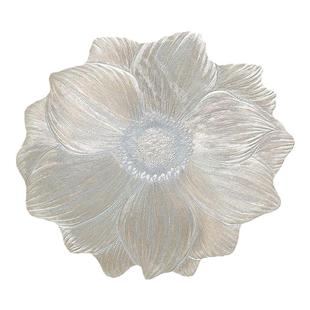 轻奢荷花防水餐垫PVC隔热垫酒店家用西餐盘垫ins风桌垫高级餐具垫