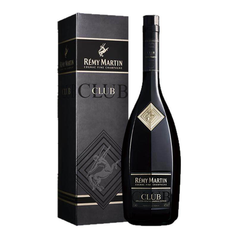 【品牌旗舰】法国人头马CLUB优质香槟区干邑白兰地耀黑版1L*2洋酒