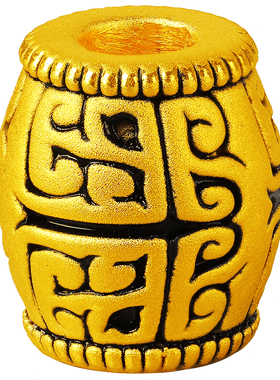 黑色烤漆长筒珠大孔串珠