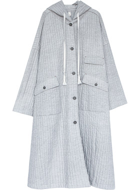 古石后oversize休闲连帽轻薄棉服