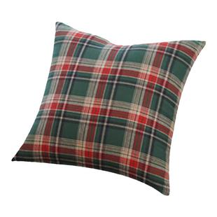 『圣诞』床上抱枕沙发客厅方形超大号靠枕红色格子腰枕套床头靠背