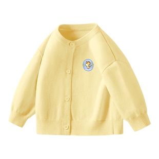 班吉鹿男女宝宝纯棉开衫毛衣洋气儿童春季针织外套男童秋款打底衫