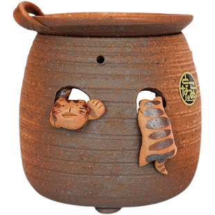 爬爬猫  日本进口茶香炉常滑烧烤茶香薰炉精油熏香茶道家居摆件