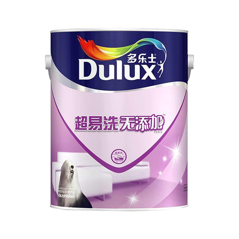 多乐士超易洗无添加乳胶漆墙面漆内墙漆涂料油漆家用彩色白色1L