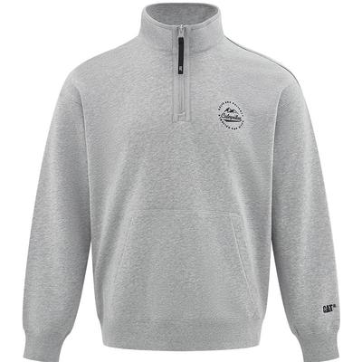 CAT卡特25秋冬新品男女同款户外工装套头半开襟拉链情侣廓形卫衣