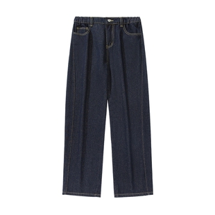 男士美式牛仔裤男直筒复古夏季薄款2026新款休闲弯刀裤男款老爹裤