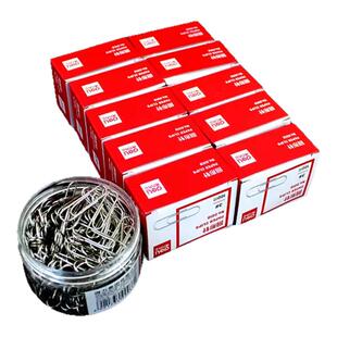 得力回形针曲别针电镀金属加厚装订三角形盒装学生回型书签创意彩色夹子大号办公用品3号0018文具筒装回型针