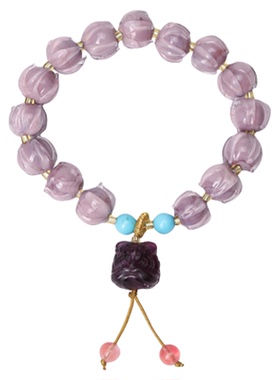 敦煌研究院敦煌紫醒狮琉璃手串