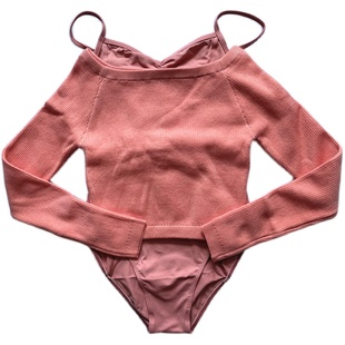 一字领针织练功套头小毛衣外套黑色舞蹈衣外搭上衣舞蹈服女童长袖