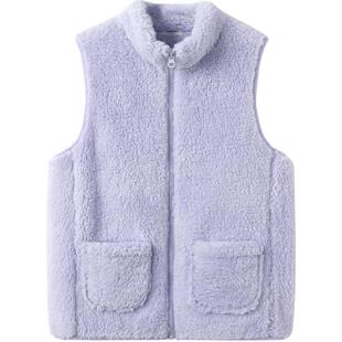 巴拉巴拉童装儿童马甲冬季加厚珊瑚绒宝宝保暖背心男女童加绒外穿
