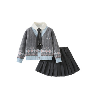 D.Bkyer童装女童春装2026新款jk套装裙子正版儿童学院风大童洋气