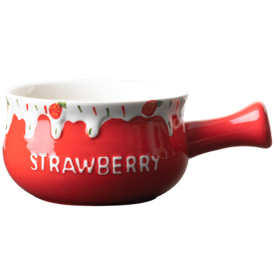 草莓早餐杯餐具一人食手舍碗可爱