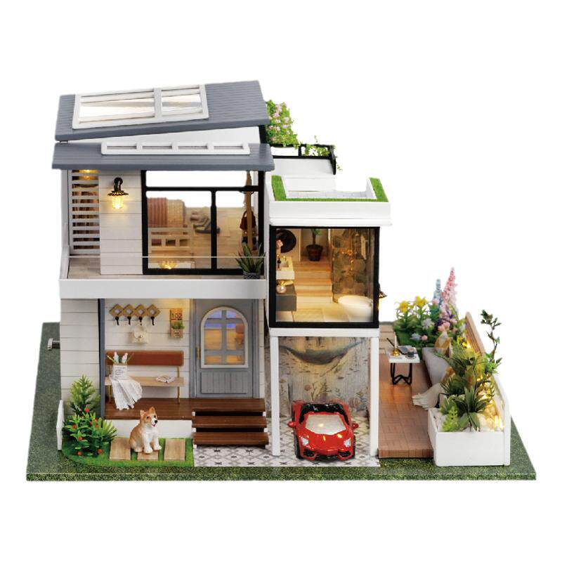 智趣屋diy小屋3d立体拼图手工庭院别墅拼装高难度模型生日礼物女