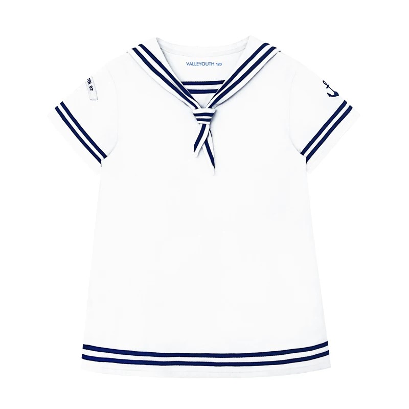 夏季复古海军风水手服童装连衣裙