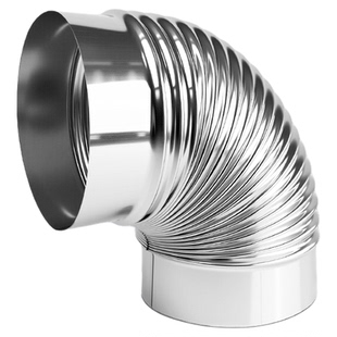 油烟机排烟管弯头家用烟机150/160/170/180加厚对接弯头90°配件