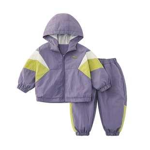 [杜邦三防]齐齐熊宝宝套装儿童户外运动外套裤子男女童春装俩件套