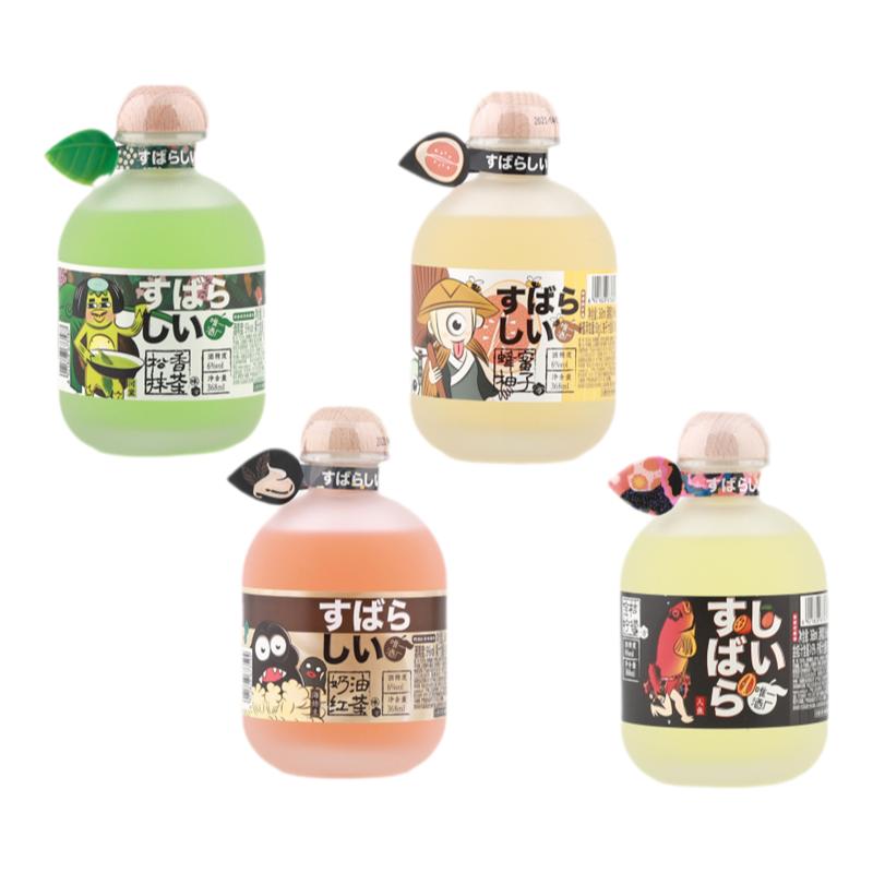 江南果酒妖怪物语松香抹茶味酒金桔柠檬酒蜂蜜柚子酒奶油红茶味酒