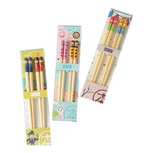 儿童筷子训练筷3岁6岁以上食品级木质短5岁小孩学生竹筷2宝宝专用