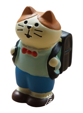 ins风书包小猫治愈桌面摆件