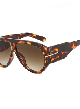 飞行员超大框玳瑁色防紫外线墨镜