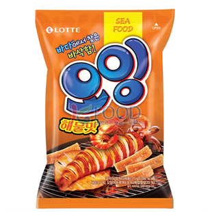 韩国进口乐天鱿鱼脆片膨化薯片虾条薯条海鲜味零食休闲办公室原装