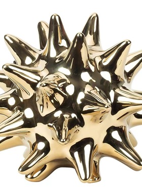 轻奢现代简约离子电镀陶瓷海胆球茶几样板间家居酒店工艺饰品摆件