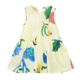 小O宝Okids童装宝宝油画连衣裙女夏薄款2026新女童莫奈花园吊带裙