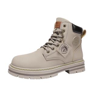 马丁靴男款秋冬款2026新款高帮英伦风休闲防水防滑工装鞋男士靴子