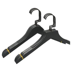 定制刻字纯黑色实木衣架男女成人装服装店专用防滑无痕衣柜家用