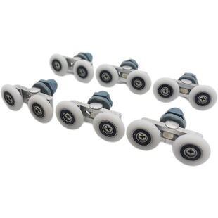 淋浴房滑轮卫生间隔断推拉门滚轮配件老式圆弧形浴室玻璃门移门轮