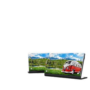 适用于乐高10220大众T1野营车展示铭牌10279大众T2露营车介绍架子