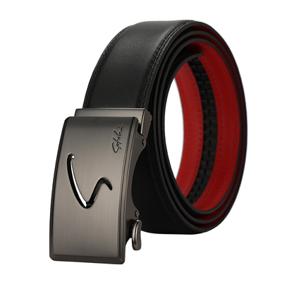 男沙驰皮带男士真皮自动扣商务