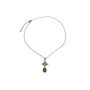 西太后项链2023新款爆款轻奢小众女款锁骨链女生珍珠项链彩色