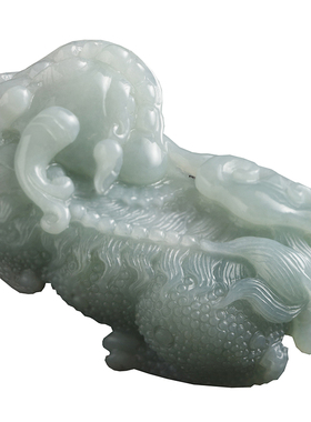 霸王貔貅翡翠吊坠项链男女士款玉石皮丘天然A货纯手工招财稀石缘