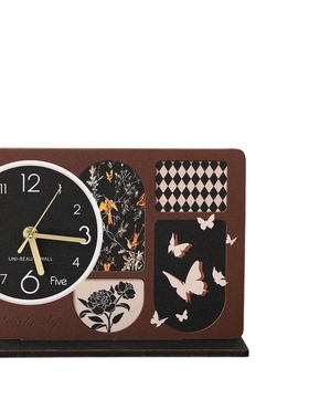 中古风电视柜台面装饰法式复古摆件轻奢高档客厅2025新款桌面时钟