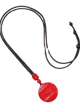 红砂朱砂马吊坠马到成功项链