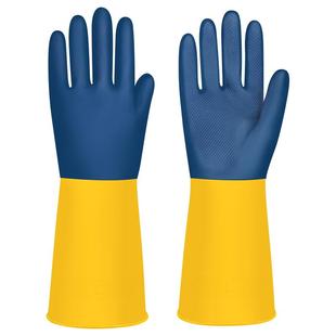 耐酸碱手套加长加厚耐磨工业防滑防化抗腐蚀实验室防水橡胶手套