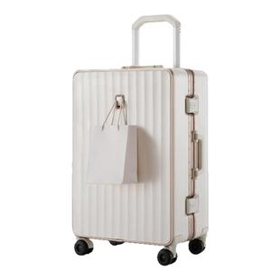 袋鼠行李箱2026新款结实耐用20寸可登机拉杆旅行密码皮箱子24粉色