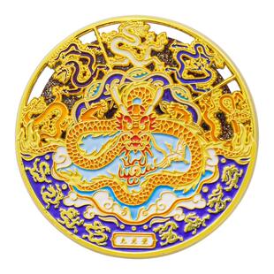 正品现货飞舞的九龙壁多层金属旋转流沙冰箱贴文创纪念礼品送老外