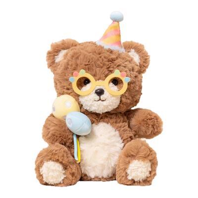 正版嘟嘟bear派对小熊毛绒玩偶