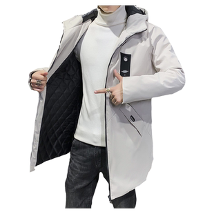 棉衣男韩版潮流冬季青少年男士中长款羽绒棉服初中学生棉袄外套