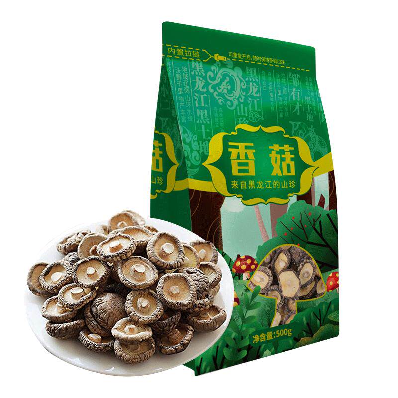 东北椴木小香菇干货500g菌类特产农家家用非特级非野生散装蘑菇冬