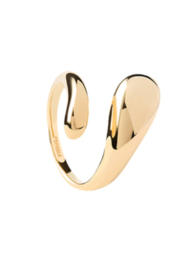 PDPAOLA镀金精致开口戒指