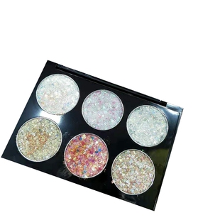 爆钻卡梅拉6色眼影盘闪亮片眼影网银闪粉INS火亮晶晶舞台高贵眼影