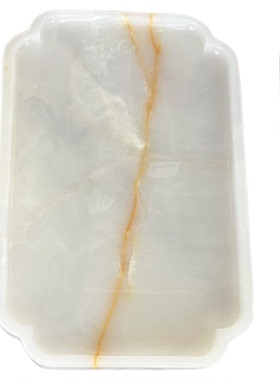 家居装饰摆设天然大理石托盘首饰收纳盘玄关香薰首饰收纳置物盘