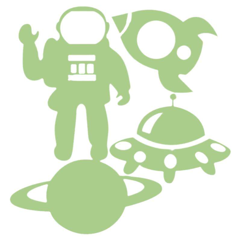 夜光贴画儿童房卧室墙面贴纸卡通防水发光月球星空荧光创意装饰贴