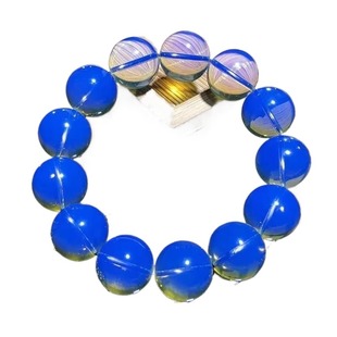 多米尼加蓝珀手串佛珠单圈5A净水仿琥珀手链蜜蜡男女款礼物手镯